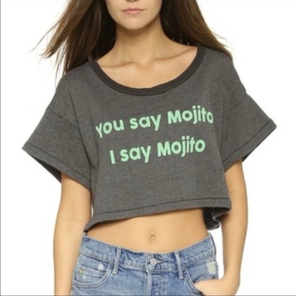 Wildfox Large Cropped Mojito Sweatshirt